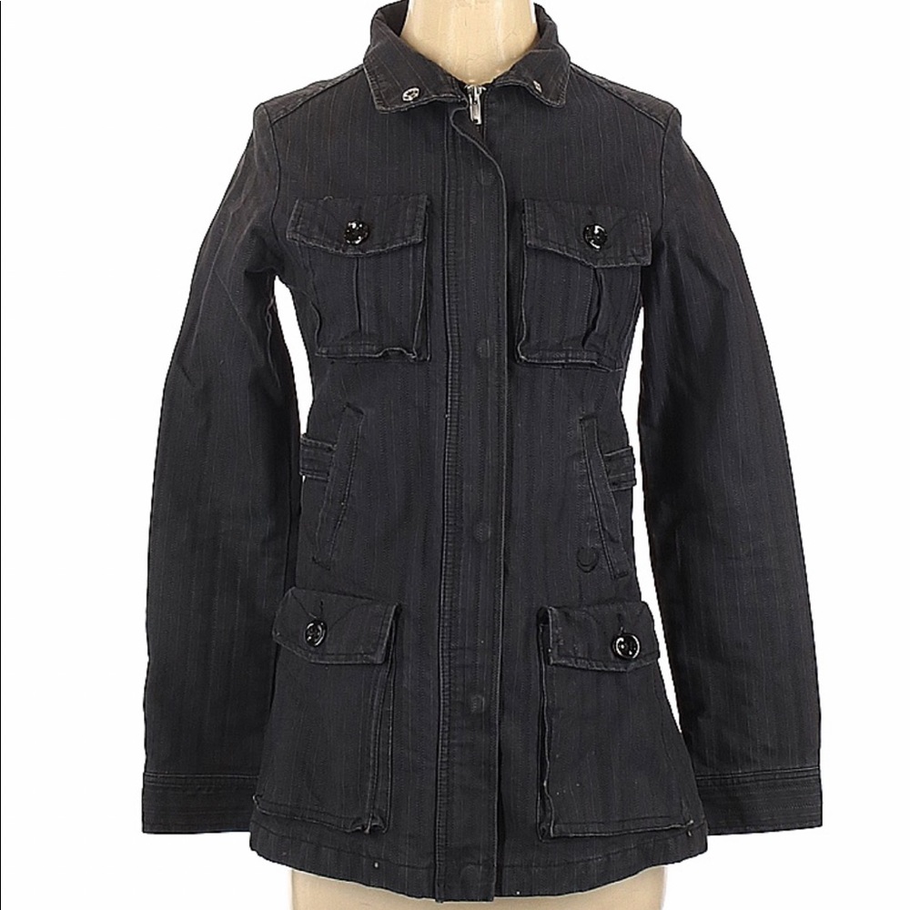 🎯RARE Stussy Military Style Jacket Gray Size Small